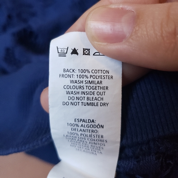 Atmosphere Blue Lace Front Sweater Size 10 - Picture 5 of 6